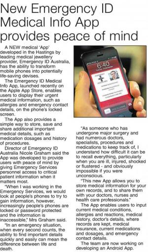 New Emergency ID Medical Info App provides peace of mind