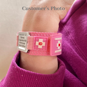Sports ID Wristband with Reflective Stitch – PINK Customers Photo