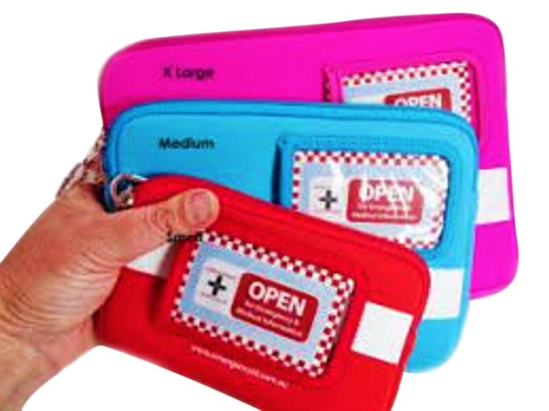 Showing 3 sizes of Emergency ID insulated medication bags