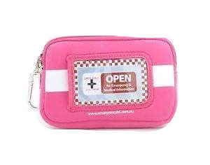 Emergency ID Medication Bag – Pink - SMALL Size by Emergency ID Australia