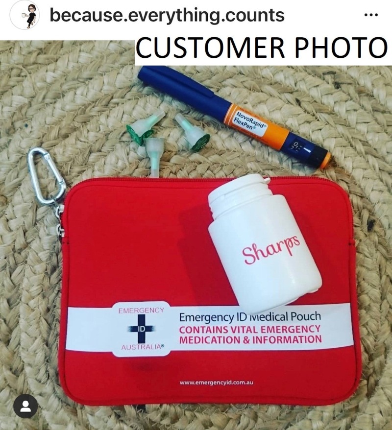 Emergency ID medical bag and alert