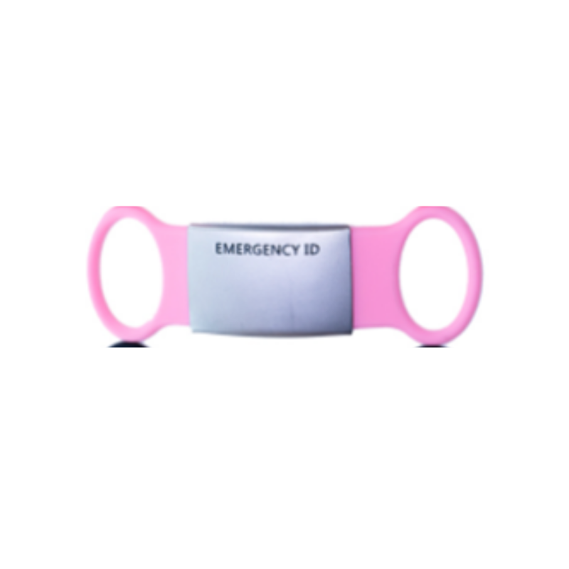Pink watch & fitness band slider by Emergency ID Australia