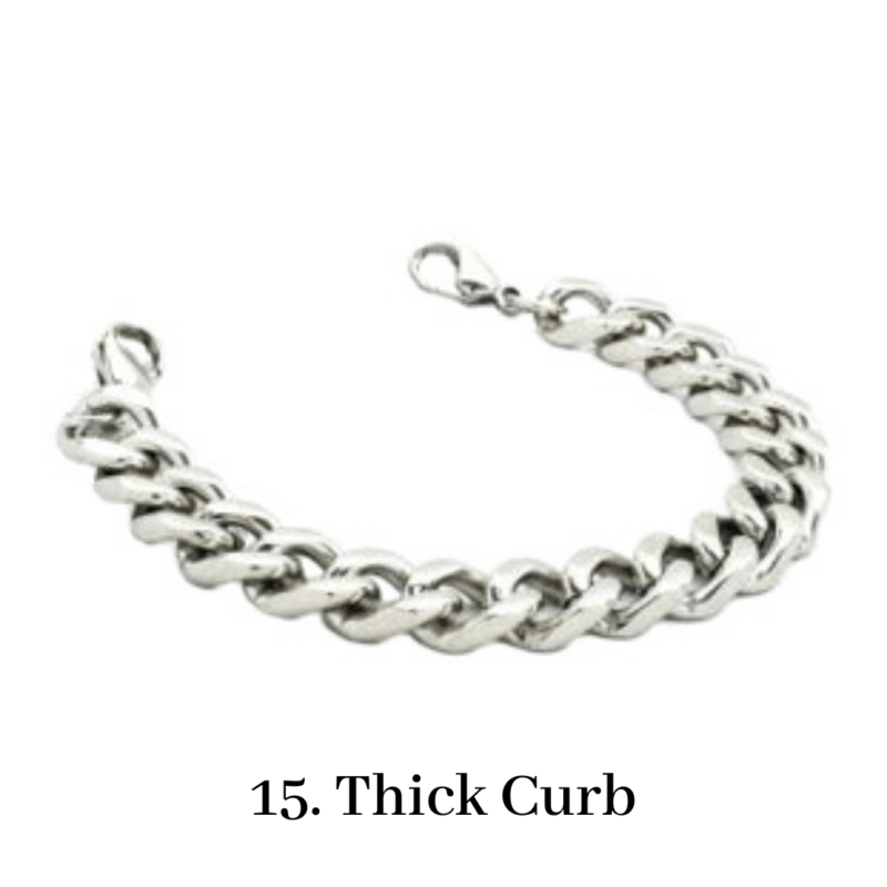 15. Thick Curb Bracelet Chain Emergency ID Australia