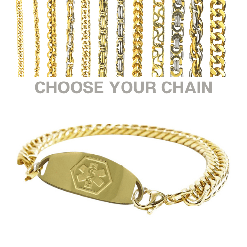 Hadspen Style - Gold Medallion WITH Bracelet Chain of your choice