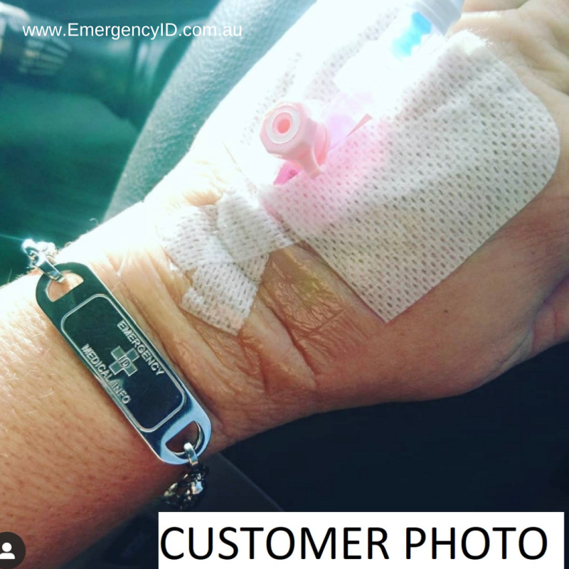 CUSTOMER'S PHOTO Longford Style Emergency ID medical alert bracelet (4)