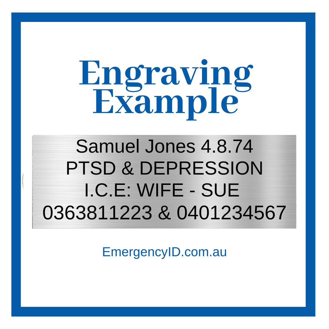 Dover Style Emergency ID medical alert bracelet - Emergency ID Australia