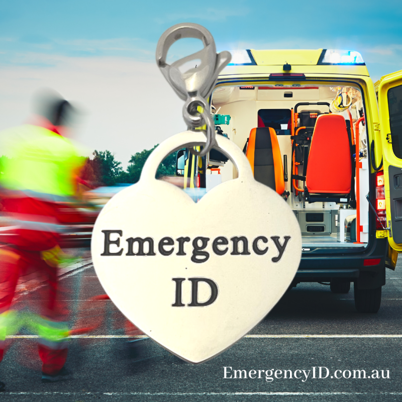 Heart Charm - EMERGENCY ID by Emergency ID Australia