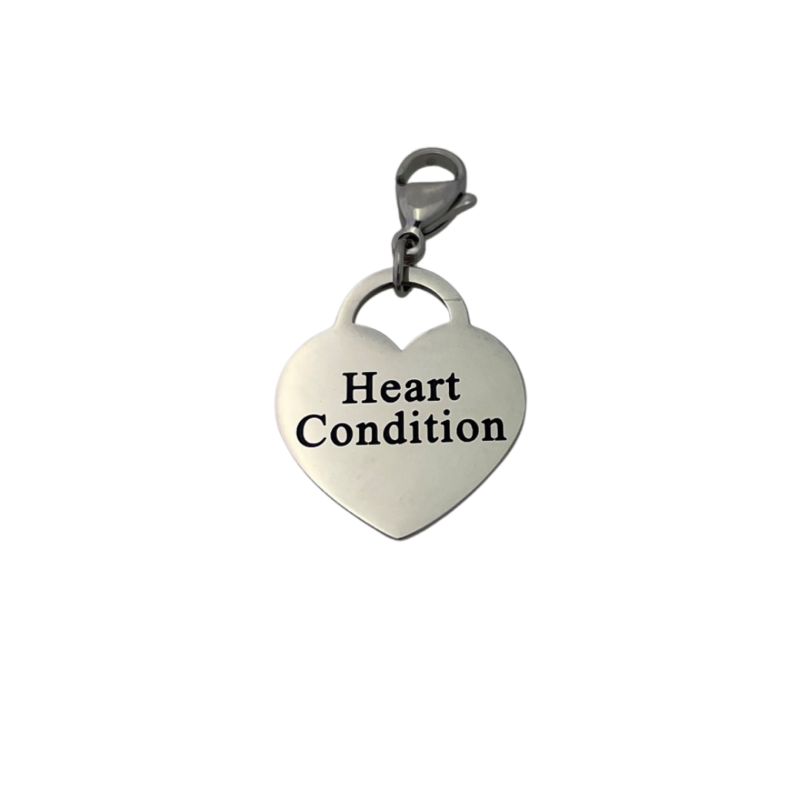 Heart Charm HEART CONDITION by Emergency ID Australia