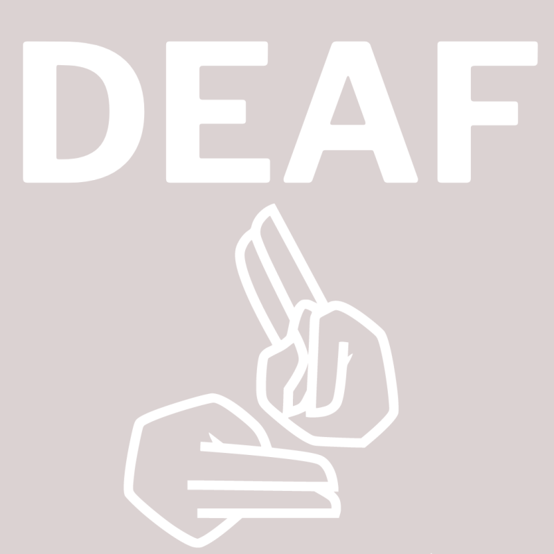 VINYL DECAL STICKER - DEAF - SIGN LANGUAGE HANDS