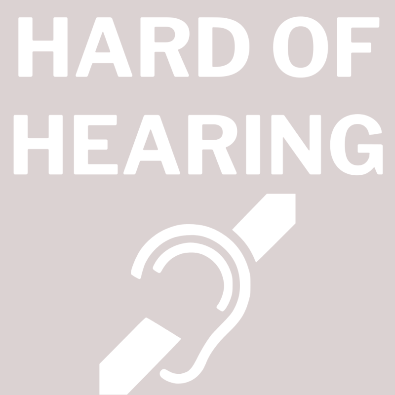 VINYL DECAL STICKER - HARD OF HEARING