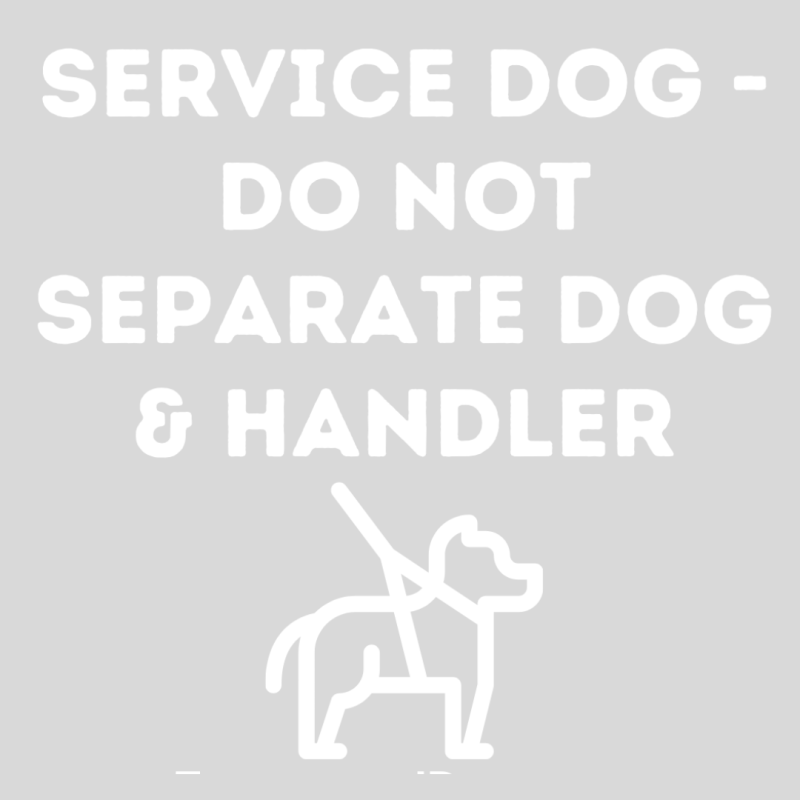 VINYL DECAL STICKER - SERVICE DOG - DO NOT SEPARATE DOG & HANDLER