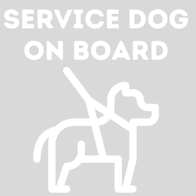 VINYL DECAL STICKER - SERVICE DOG ON BOARD