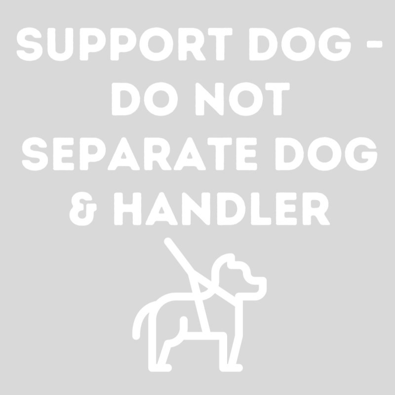 VINYL DECAL STICKER - SUPPORT DOG DO NOT SEPARATE DOG & HANDLER