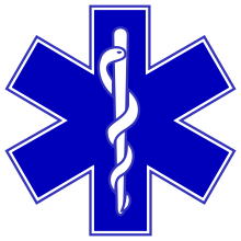 Asclepius and The Rod of Asclepius or Star of Life – International medical symbol often found on medical alert ID jewellery