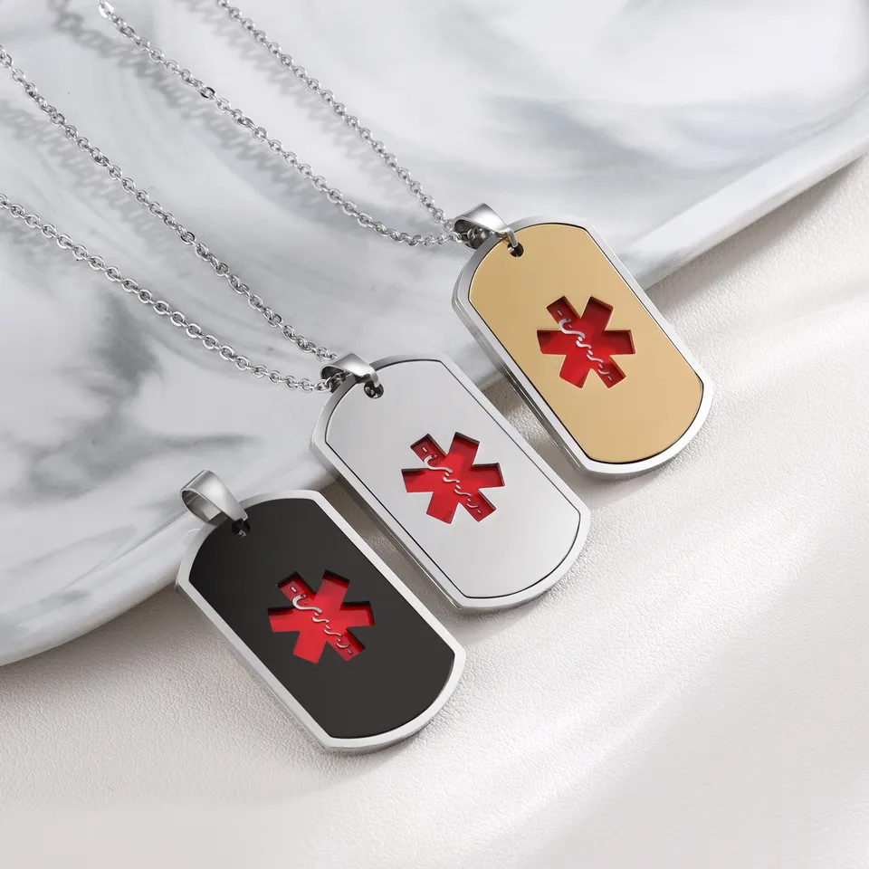 Stainless Steel Medical ID Necklace – Medic-ID